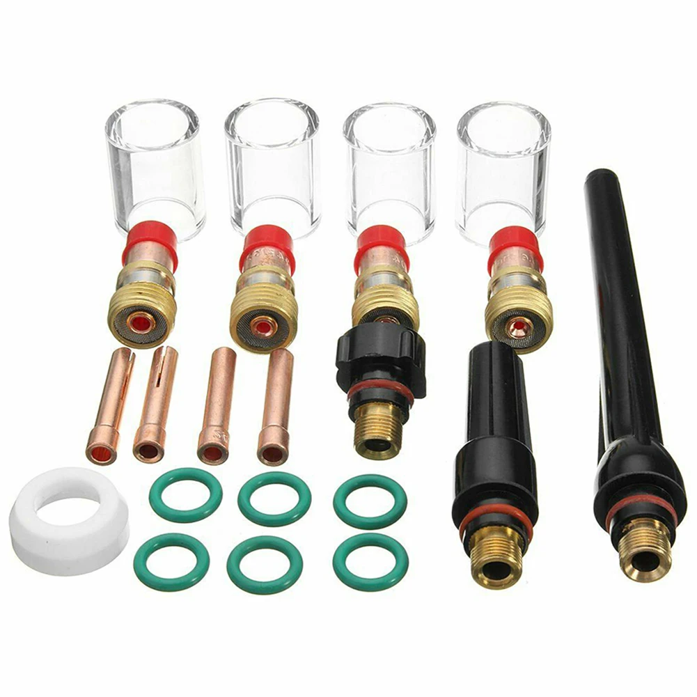 23PCS TIG Welding Torch Collet Gas Lens #10 Glass Cup Kit F SP WP-17/18/26 Welders Cutters Torches TIG Torches Soldering Tools
23PCS TIG Welding Torch Collet Gas Lens #10 Glass Cup Kit F SP WP-17/18/26 Welders Cutters Torches TIG Torches Soldering Tools