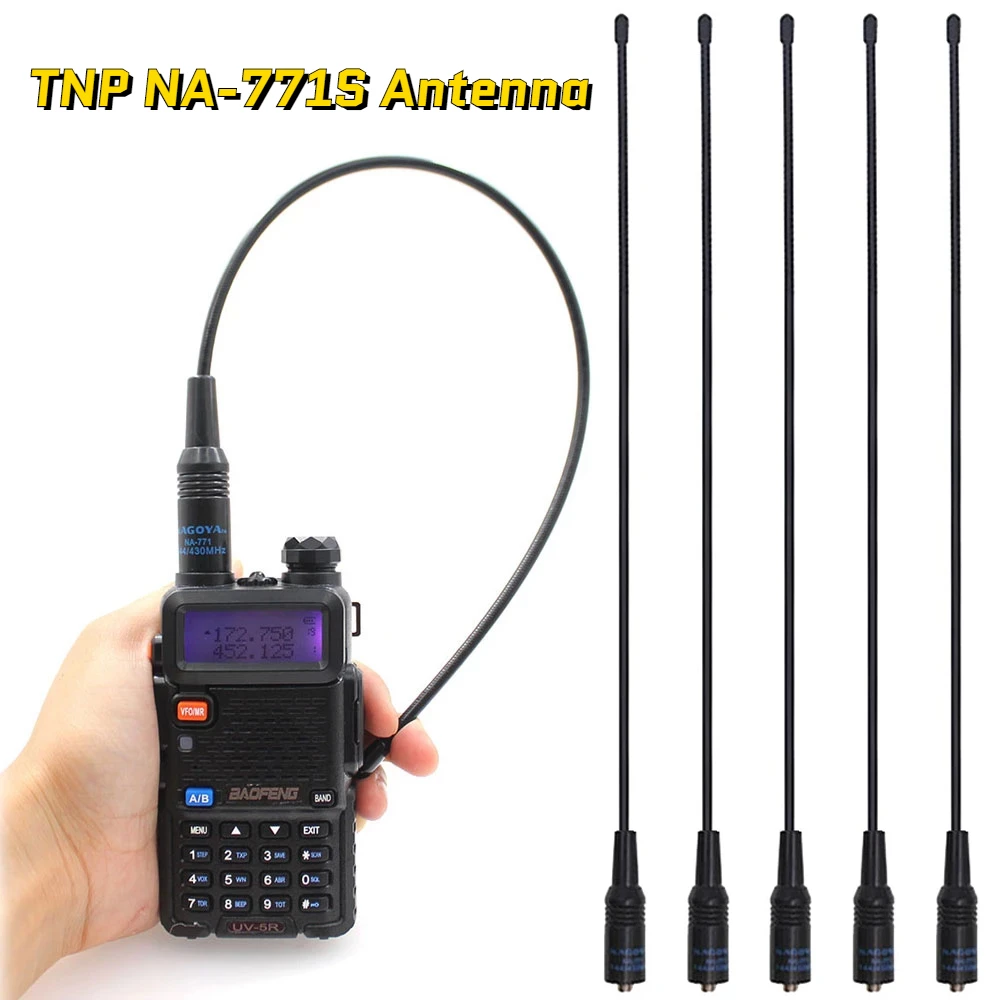 144/430MHz Two Way Radio TNP NA-771S Antenna Universal Extendable SMA Female SMA-F Dual Wide Band Flexible Antenna
144/430MHz Two Way Radio TNP NA-771S Antenna Universal Extendable SMA Female SMA-F Dual Wide Band Flexible Antenna
