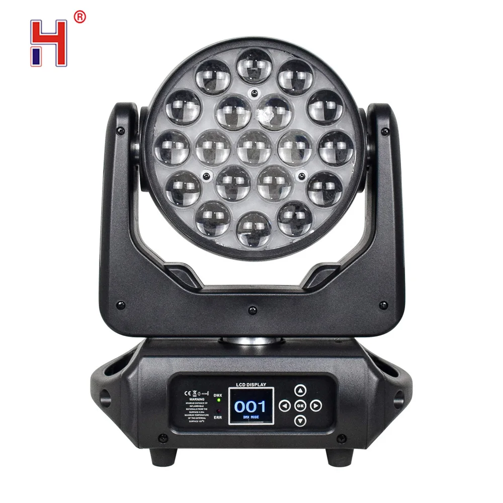 

19x15W RGBW 4In1 Lyre Beam Wash Zoom Circle Control LED Moving Head Light Professional DJ For Disco Bar Stage Lights