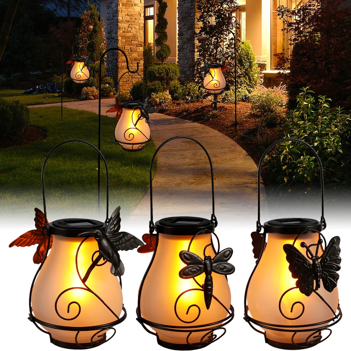 Solar Light Outdoor Waterproof Garden Decor Solar Flame Light Hanging Lantern Fire Garden Lamp For Yard Pathway Xmas Decor
Solar Light Outdoor Waterproof Garden Decor Solar Flame Light Hanging Lantern Fire Garden Lamp For Yard Pathway Xmas Decor