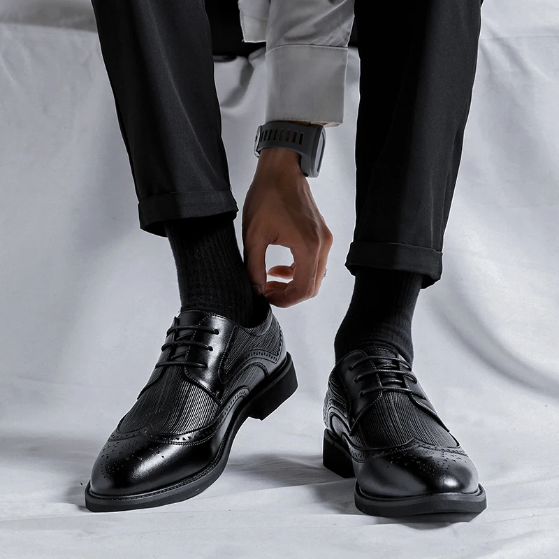 Men's Brogue Leather Dress Shoes Mens Classic Vintage Derby Shoes Shoes Men Lace-Up Business Office Party Wedding Shoes
Men's Brogue Leather Dress Shoes Mens Classic Vintage Derby Shoes Shoes Men Lace-Up Business Office Party Wedding Shoes