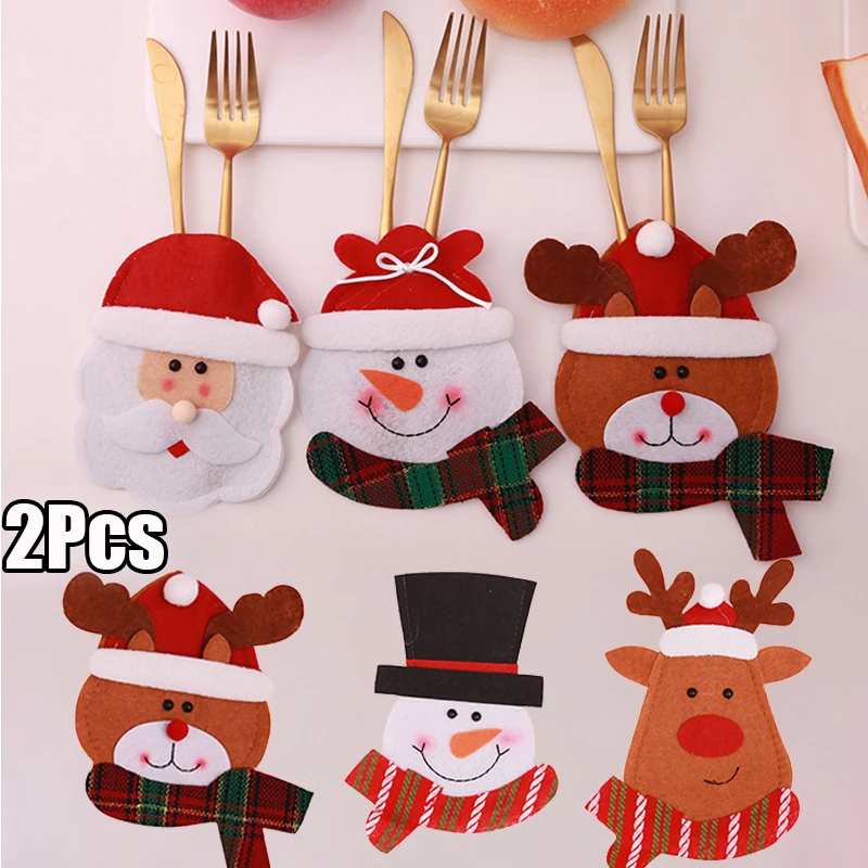 2Pcs Christmas Cutlery Cover Bag Santa Clause Fork Knife Spoon Holder Bags New Year Xmas Decorations Kitchen Tableware Organizer 
2Pcs Christmas Cutlery Cover Bag Santa Clause Fork Knife Spoon Holder Bags New Year Xmas Decorations Kitchen Tableware Organizer