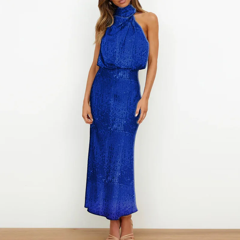 2024 Spring Glitter Sequin Long Party Dress Women Sexy Off Shoulder Halter Boho Dress Summer Sleeveless Hollow Office Maxi Dress
2024 Spring Glitter Sequin Long Party Dress Women Sexy Off Shoulder Halter Boho Dress Summer Sleeveless Hollow Office Maxi Dress