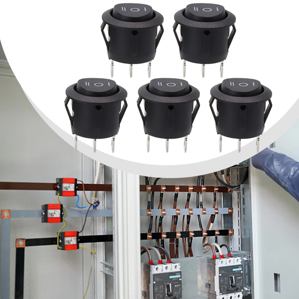 Switch Rocker Switch Polyamide Rocker Switch SPDT 2 Toggle UL94V-2 Way Dash 20mm 5 PCS/Set Black Round Durable
Switch Rocker Switch Polyamide Rocker Switch SPDT 2 Toggle UL94V-2 Way Dash 20mm 5 PCS/Set Black Round Durable