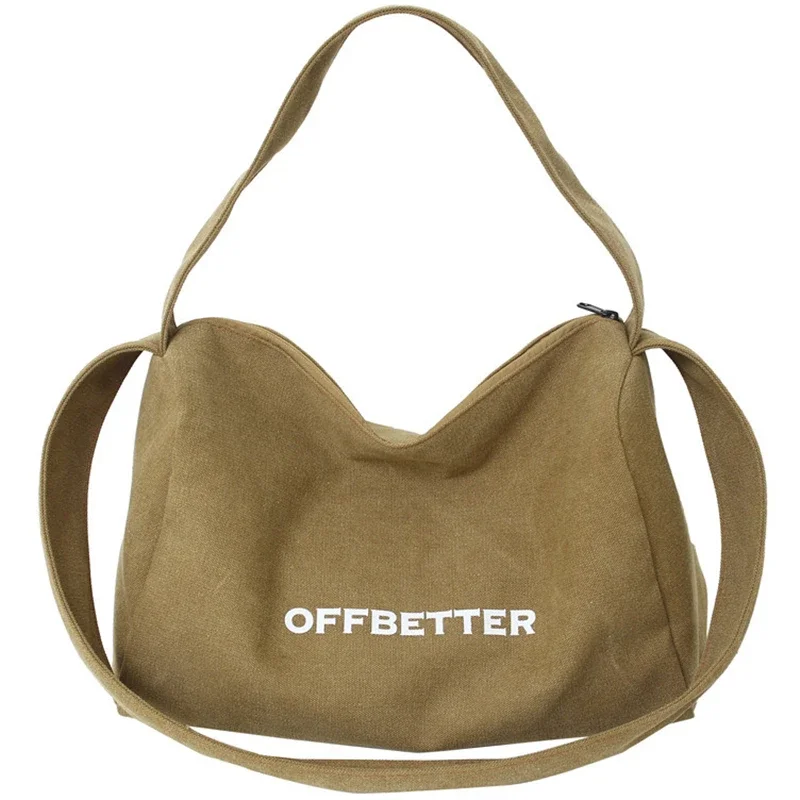 Female Fashion Canvas Cotton Fabric Slouchy Shoulder Bag 2024 Student Korean High Street Casual School Book Hobo Messenger Bag
Female Fashion Canvas Cotton Fabric Slouchy Shoulder Bag 2024 Student Korean High Street Casual School Book Hobo Messenger Bag