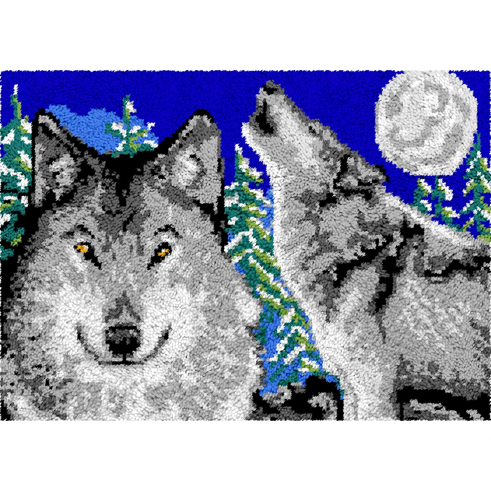 Crochet strings rugs Canvas for embroidery Crafts for adults do it yourself Wolf Carpet kit with hook needlework Handcrafts
Crochet strings rugs Canvas for embroidery Crafts for adults do it yourself Wolf Carpet kit with hook needlework Handcrafts