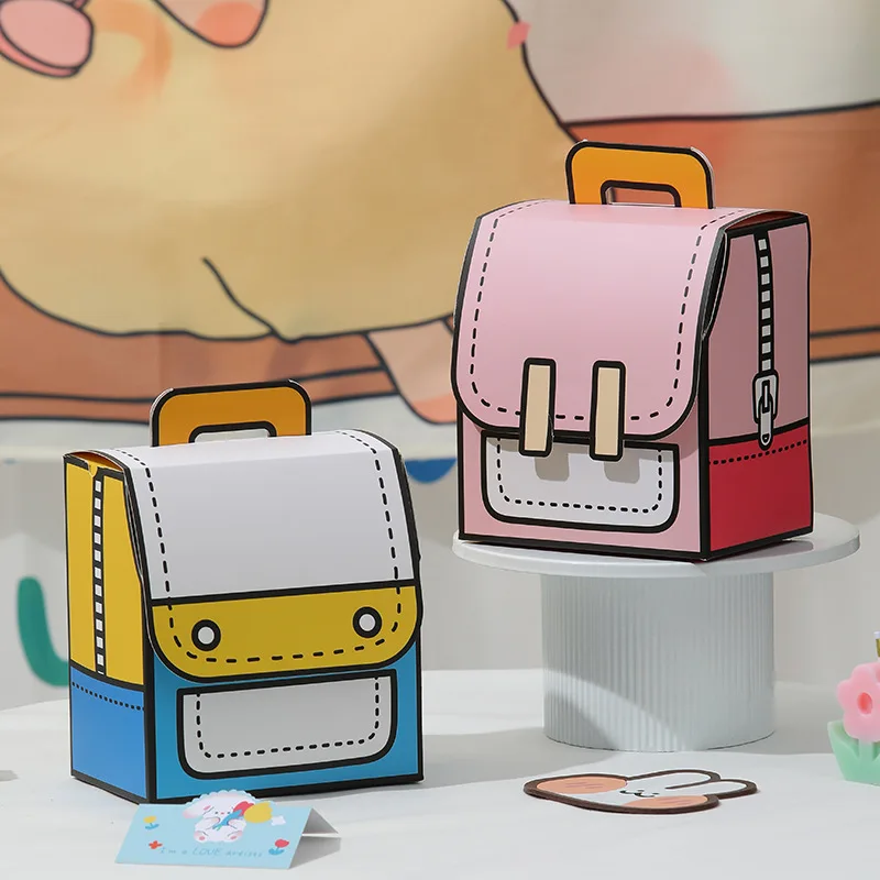 5Pcs Cartoon Packaging box Schoolbag shape baking bag Children's party birthday gift candy Cookies Hand-held box
5Pcs Cartoon Packaging box Schoolbag shape baking bag Children's party birthday gift candy Cookies Hand-held box