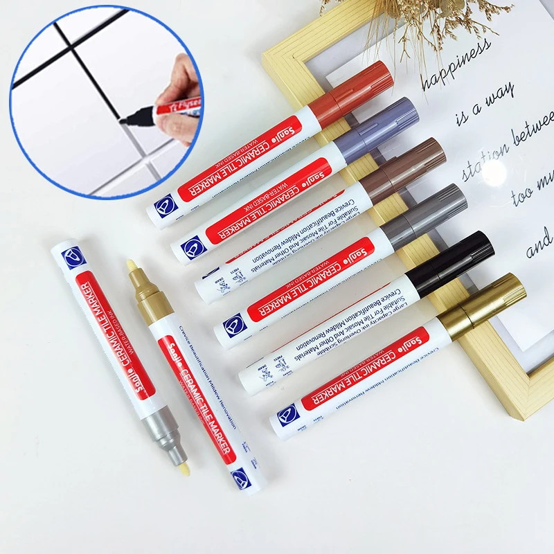 Ceramic Tile Sewing Pen Kitchen Bathroom Wall Floor Tile Special Gap Color Pen Repair Anti-Mold Waterproof Sewing Agent Pen Hook 
Ceramic Tile Sewing Pen Kitchen Bathroom Wall Floor Tile Special Gap Color Pen Repair Anti-Mold Waterproof Sewing Agent Pen Hook