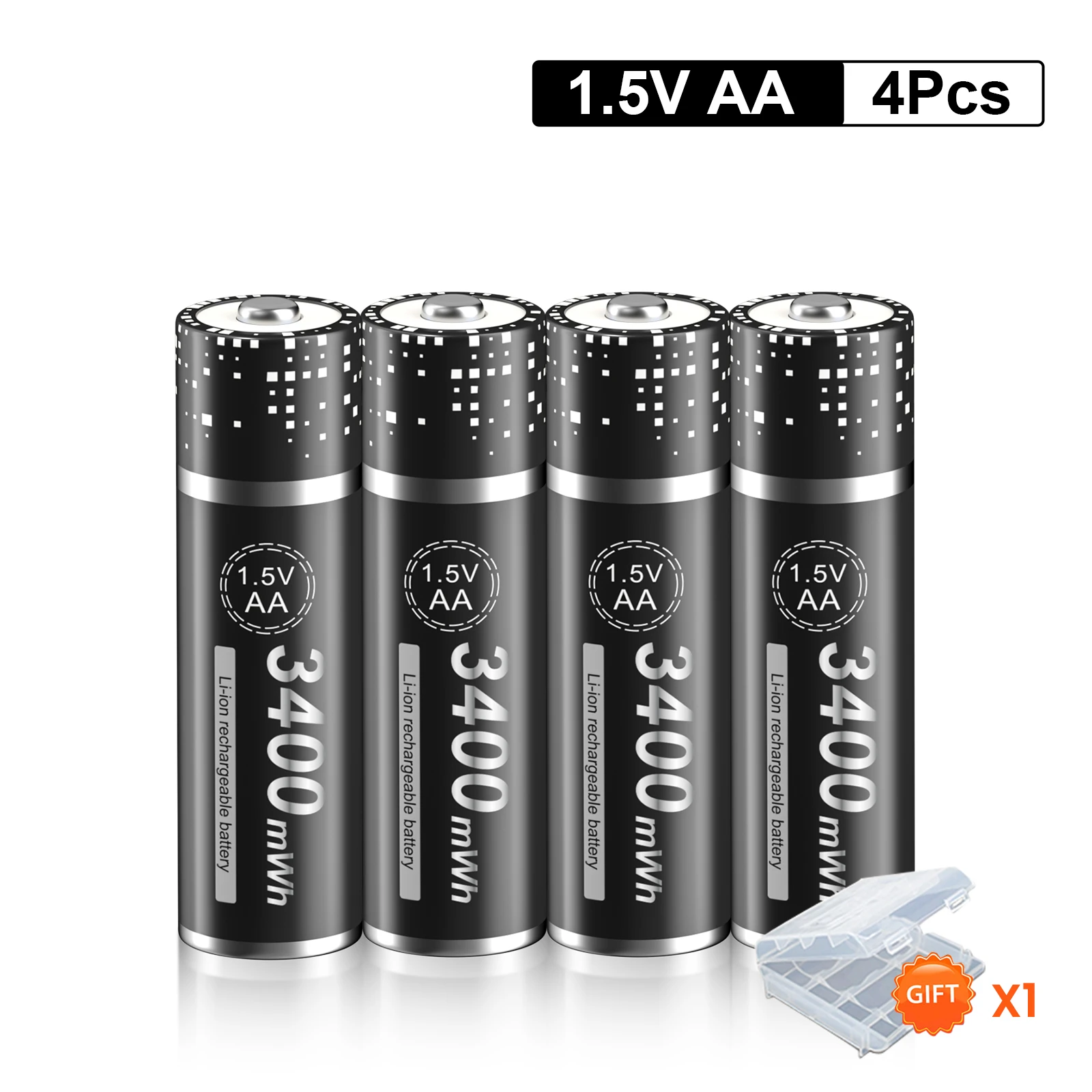 

PALO Li-ion 1.5V AA Rechargeable Battery 2A 1.5 Volts Lithium Batterie For Clocks, Mice, Computers Toys Car