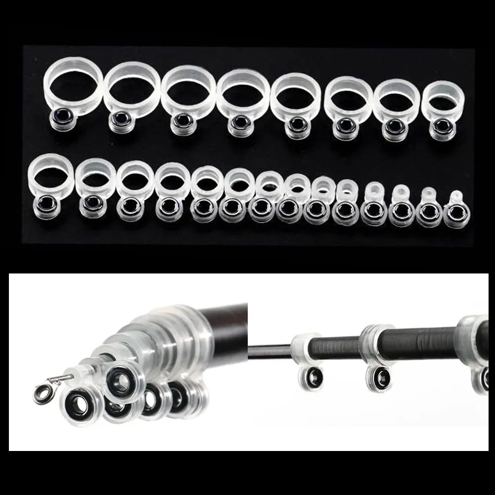 14/22pcs Silicone Fishing Rods Guide Wire Ceramic Ring Tip Repair Kits Line Guides 0.9-14mm 0.9-22mm Fish Accessories Pesca Tool
14/22pcs Silicone Fishing Rods Guide Wire Ceramic Ring Tip Repair Kits Line Guides 0.9-14mm 0.9-22mm Fish Accessories Pesca Tool