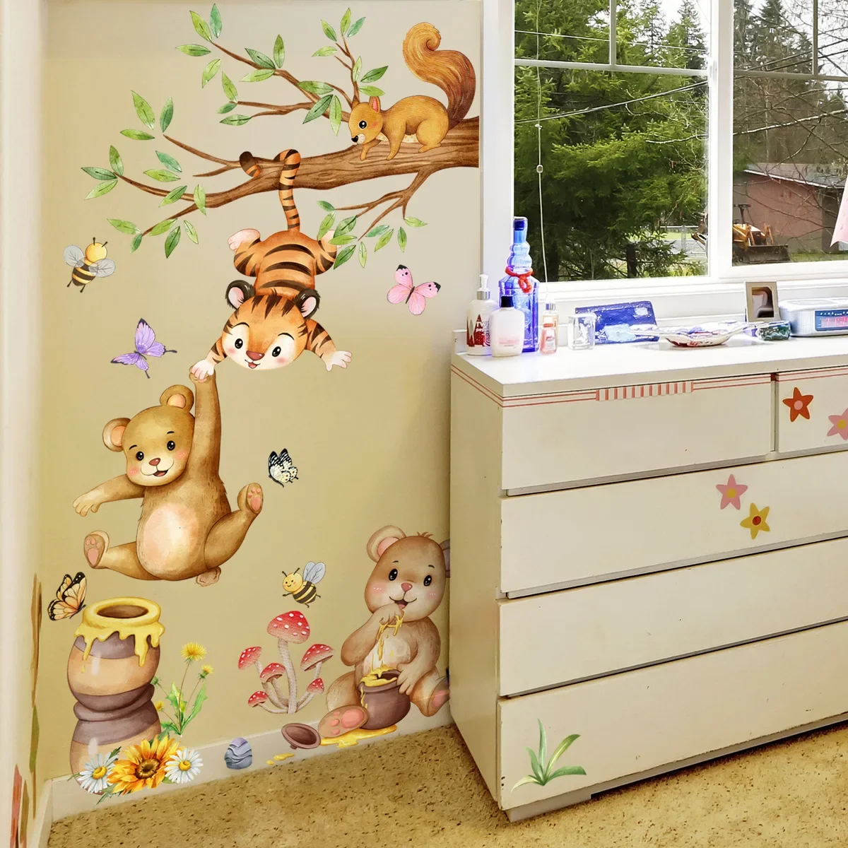 Forest Animals Tree Wall Decals Playing Bear Tiger Squirrel Wall Stickers Baby Nursery Kids Bedroom Playroom Wall Decor
Forest Animals Tree Wall Decals Playing Bear Tiger Squirrel Wall Stickers Baby Nursery Kids Bedroom Playroom Wall Decor