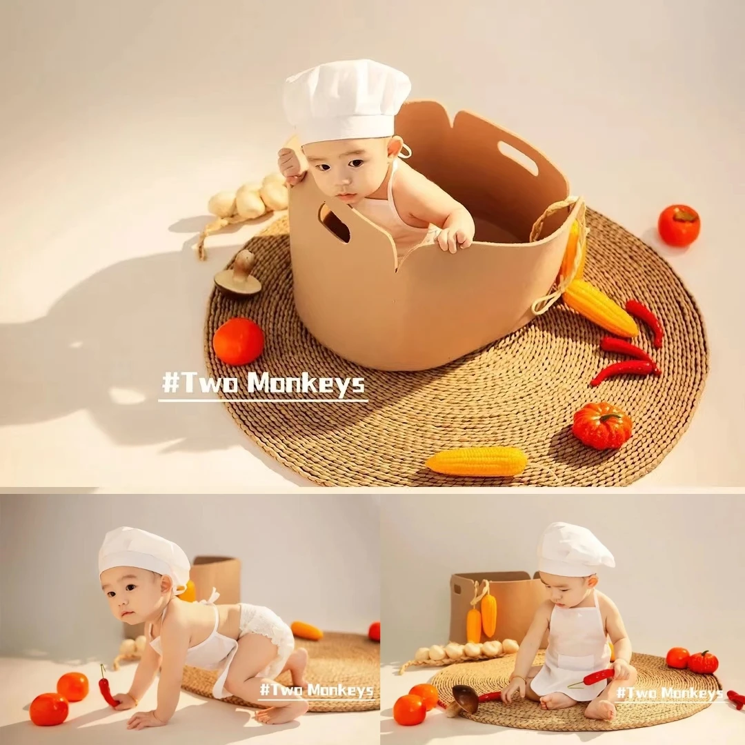 Dvotinst Newborn Baby Photography Props Chef Theme Set Cooking Rattan Mat Vegetables Decorations Costume Studio Photo Props
Dvotinst Newborn Baby Photography Props Chef Theme Set Cooking Rattan Mat Vegetables Decorations Costume Studio Photo Props