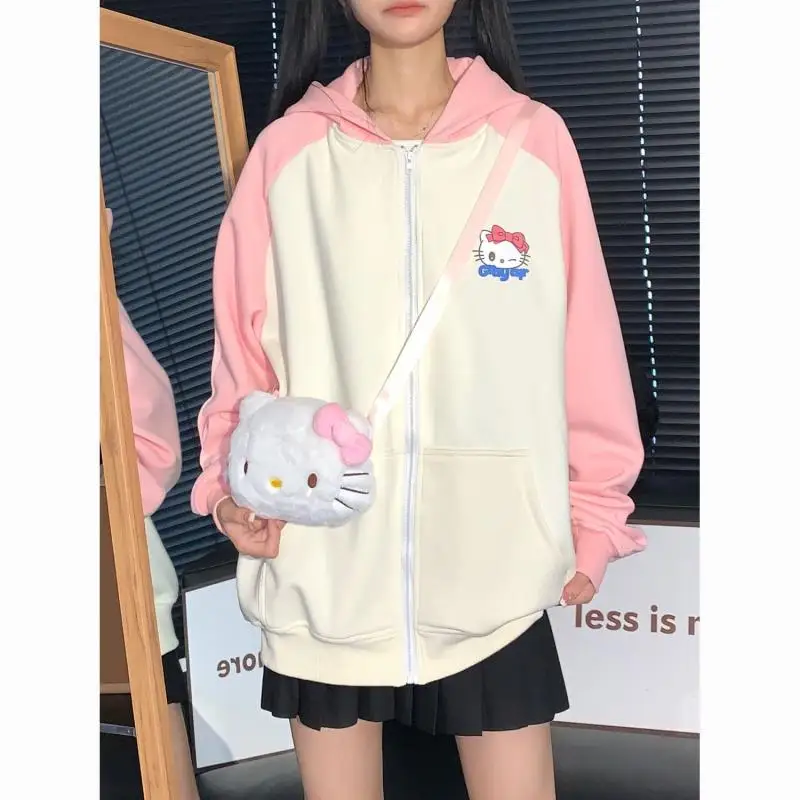 Kawaii Sanrio Anime Outer Garment Creative Hello Kitty Cute Cartoon New Printed Cardigan Hooded Hoodie Women Jacket Girl Gift
Kawaii Sanrio Anime Outer Garment Creative Hello Kitty Cute Cartoon New Printed Cardigan Hooded Hoodie Women Jacket Girl Gift