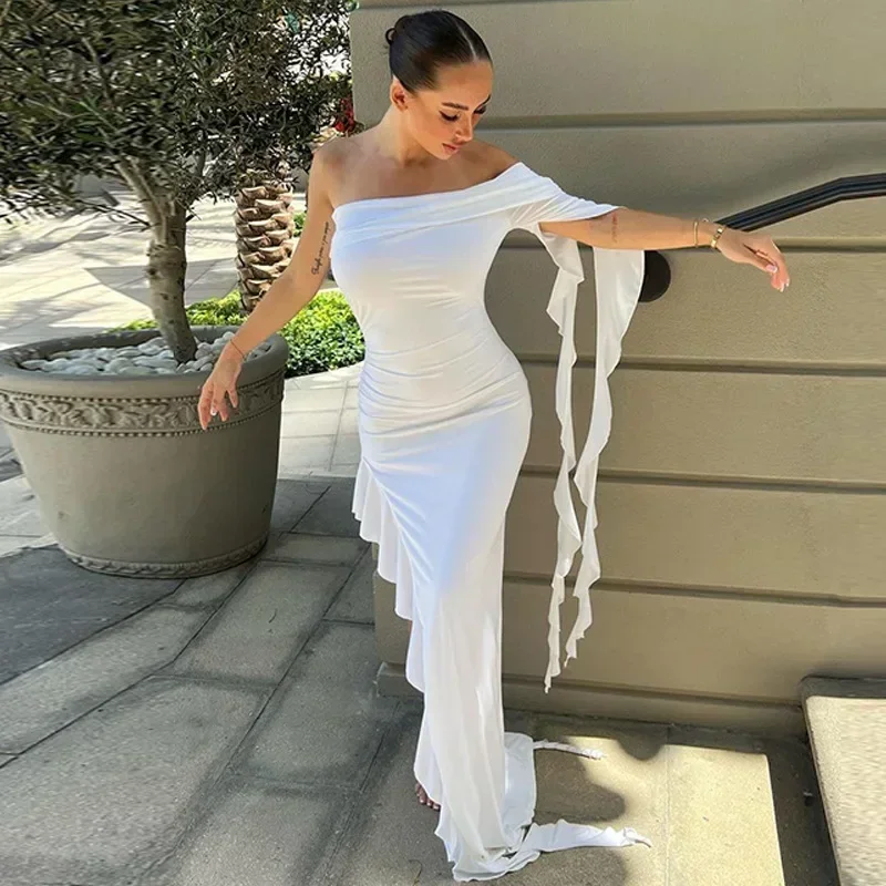 

Sexy Off Shoulder Ruffles Maternity Photography Prop Dress Photo Shooting Pregnant Women Skinny Dress For Pregnancy Evening Gown