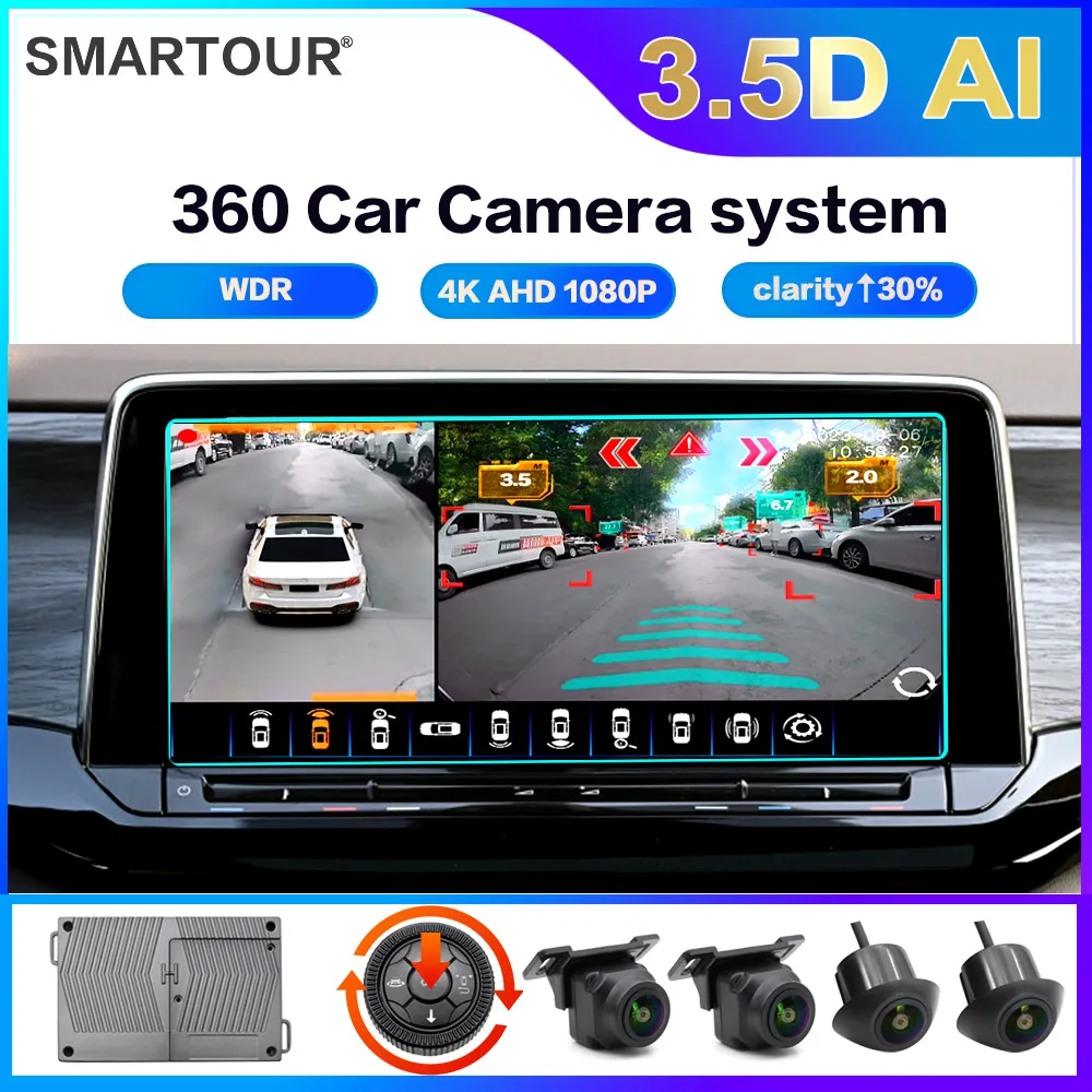 Система панорамной парковки SMARTOUR AI 1080P 3.5D с поворотом на 360 градусов и функцией панорамной съемки
Система панорамной парковки SMARTOUR AI 1080P 3.5D с поворотом на 360 градусов и функцией панорамной съемки