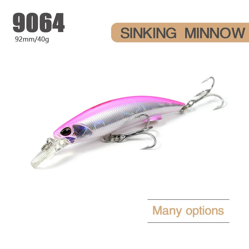 

Minnow 90mm 40g Fishing Lures Swimbait Ice Fish Crankbait Whopper Plopper Sink Bass Deep Diving Lure Bait Japan Tackle Pesca