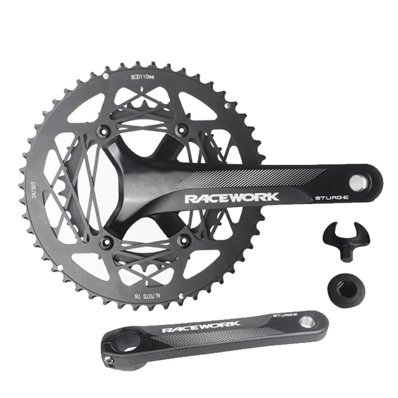 RACEWORK Road Bike Crankset Integrated Hollowtech Chainring 110Bcd Plate Carriage Connecting Rods 170Mm Bicycle Crank
RACEWORK Road Bike Crankset Integrated Hollowtech Chainring 110Bcd Plate Carriage Connecting Rods 170Mm Bicycle Crank