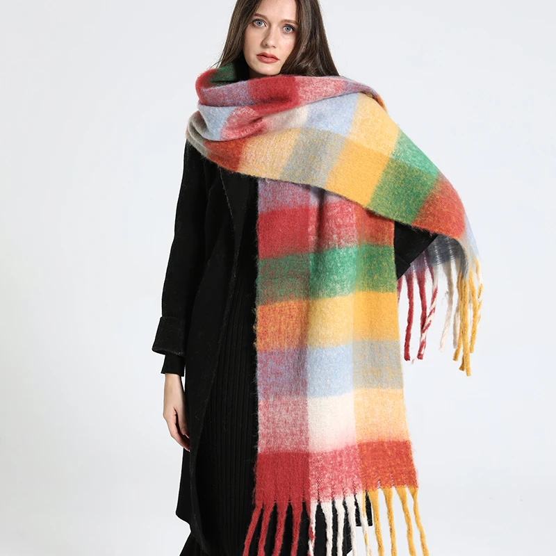 NEW Luxury Cashmere Women Plaid Scarf Winter Warm Shawl and Wrap Bandana Pashmina Long Tassel Female Foulard Thick Blanket 6 Mallzona S8577a84c79ac4db78d41bf0efffc5ef0K NEW Luxury Cashmere Women Plaid Scarf Winter Warm Shawl and Wrap Bandana Pashmina Long Tassel Female Foulard Thick Blanket Mallzona