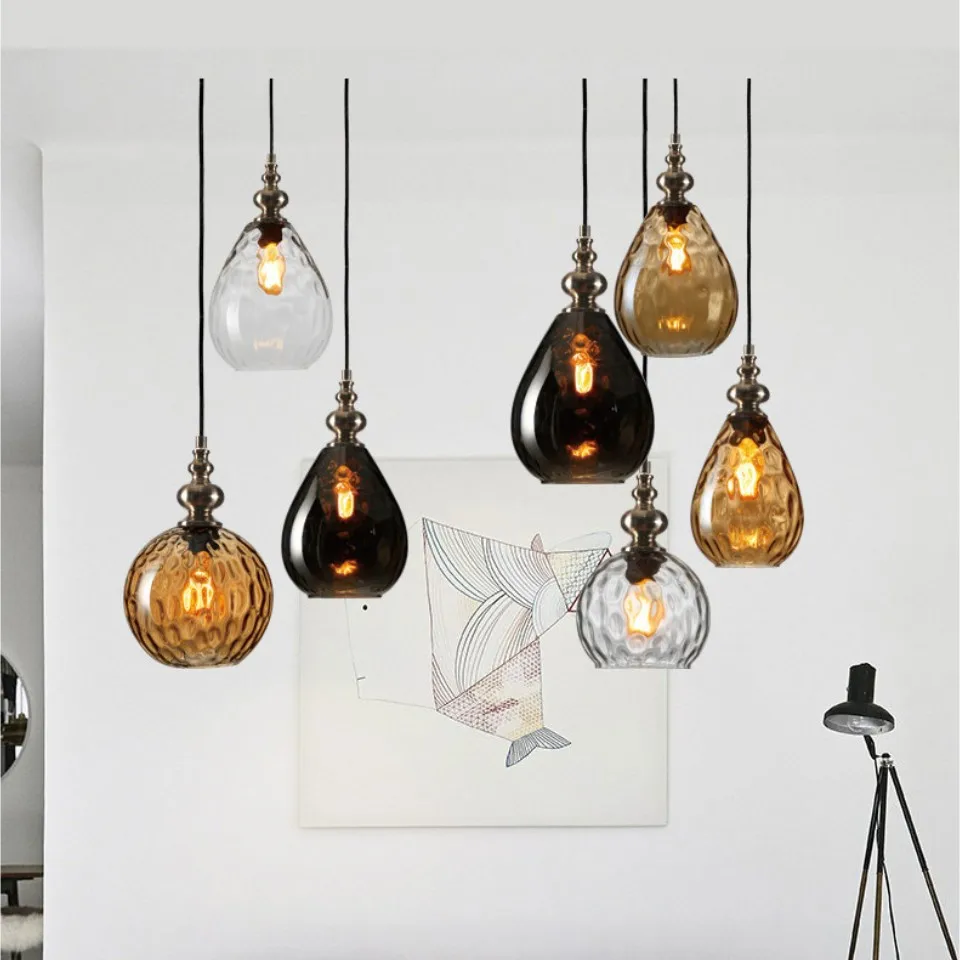 Nordic Pendant Light Modern Simple Bar Creative Glass Lamp Retro Single Head Restaurant Bedside Lndustrial Style Decor Droplight
Nordic Pendant Light Modern Simple Bar Creative Glass Lamp Retro Single Head Restaurant Bedside Lndustrial Style Decor Droplight