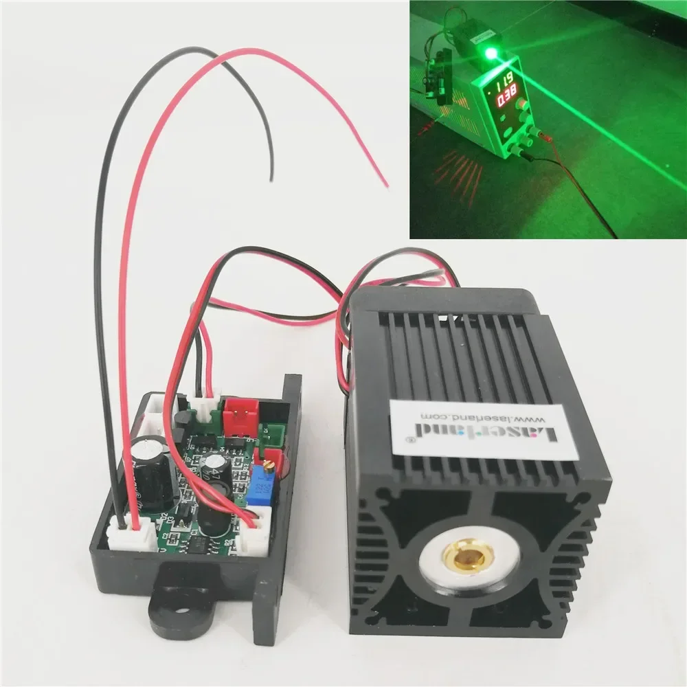 

530nm 200mW Green Diode Laser Module with TTL Laser Harp Escape Room Haunted House Stage Lighting Bird Scaring