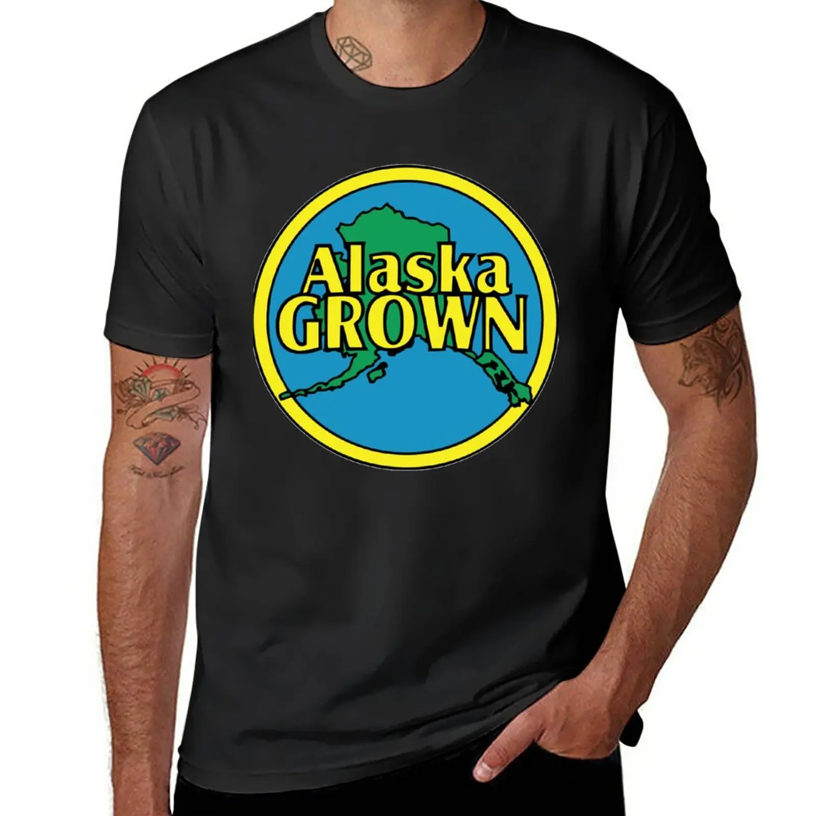 

Alaska Grown T-Shirt T-Shirt quick-drying blanks summer tops mens graphic t-shirts funny