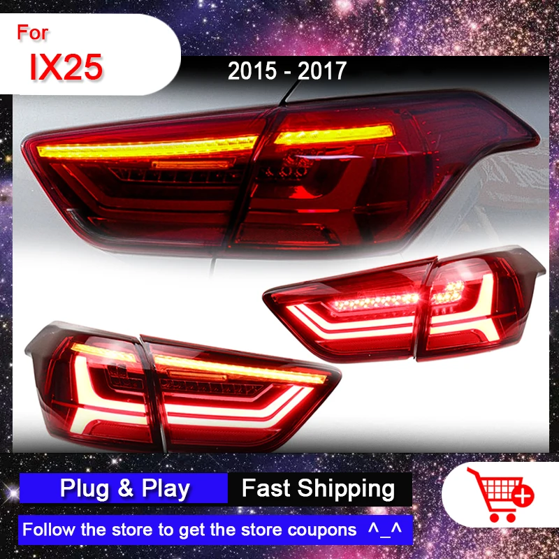Car Styling Taillights for Hyundai IX25 2015-2017 Tail Lights Rear LED DRL Animation Dynamic Turn Signal Lamp Auto Assembly
Car Styling Taillights for Hyundai IX25 2015-2017 Tail Lights Rear LED DRL Animation Dynamic Turn Signal Lamp Auto Assembly