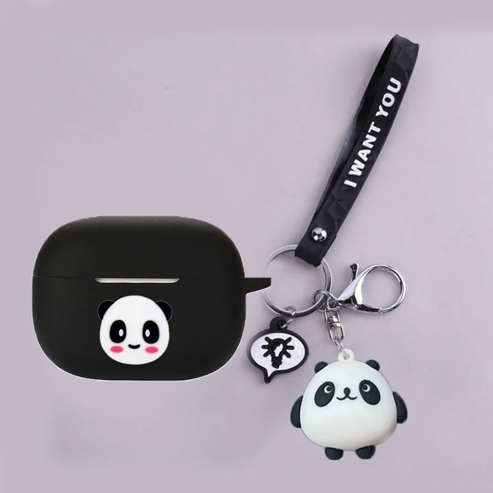 

cute panda Case for xiaomi Redmi Buds 3Lite Case Cat/Dog/Avocado Pendant Earphones Silicone Cover funda redm buds 3 TWS case