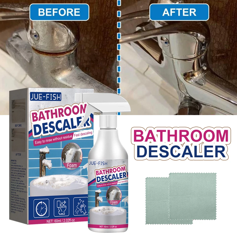 60ML Bathroom Cleaner Spray Powerful Out Stains Remover Toilet Wall Mold Descale Multi-Purpose Home Bathroom Cleaning Spray
60ML Bathroom Cleaner Spray Powerful Out Stains Remover Toilet Wall Mold Descale Multi-Purpose Home Bathroom Cleaning Spray