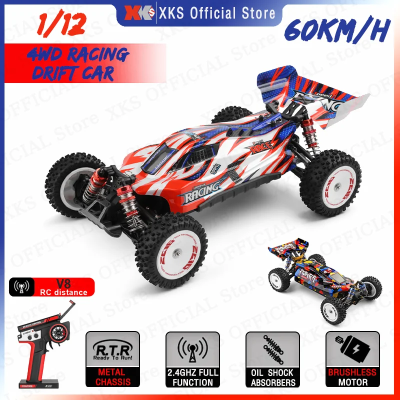 

Wltoys 124008 124007 1/12 RC Car 2.4G V8 Remote Control 4X4 Off Road 60Km/H Brushless 4WD Racing Drift Electric Toy Car for Boys