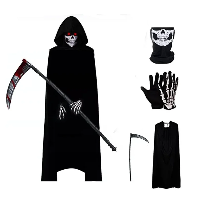 

New Halloween Props Cape Party Kid Costume Reaper Single Black Cape Ghost Festival