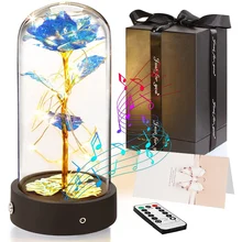 LED Lights Artificial Flowers Rose Valentines Day Gift Music Box Rotated Gold Foil Rose Flower in Glass Dome Forever Rose Flower
LED Lights Artificial Flowers Rose Valentines Day Gift Music Box Rotated Gold Foil Rose Flower in Glass Dome Forever Rose Flower