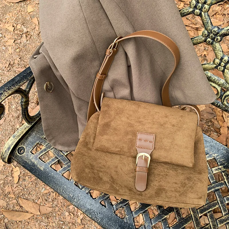 

Casual Faux Suede Designer Handbags Large Women Shoulder Bag Fashion Tote Bags for Women Crossbody Bags Females Shopper Clutch