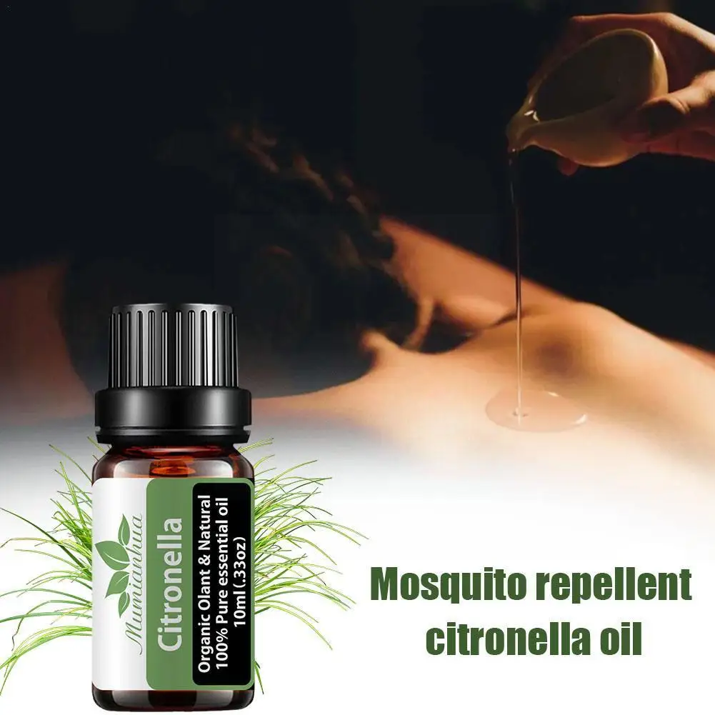 

10ml Citronella Essential Oil Diffuser Pure Natural Tree Peppermint Cloves Eucalyptus Vanilla Basil Aromatic Tea Oil Lavend W0O7