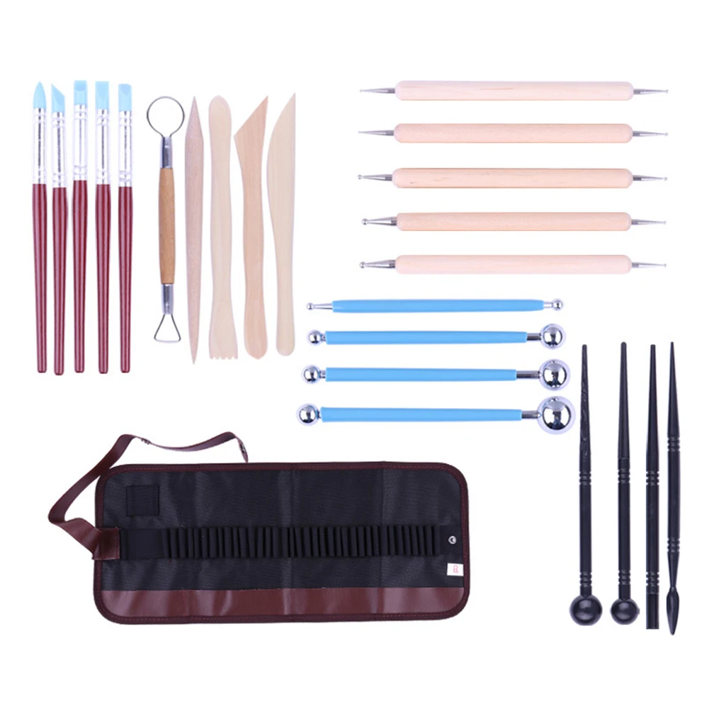 24 PcsSet Pottery Clay Sculpting Tools Kit Easy to Clean and Store Ideal for Carving and Smoothing Clay Crafts
24 PcsSet Pottery Clay Sculpting Tools Kit Easy to Clean and Store Ideal for Carving and Smoothing Clay Crafts