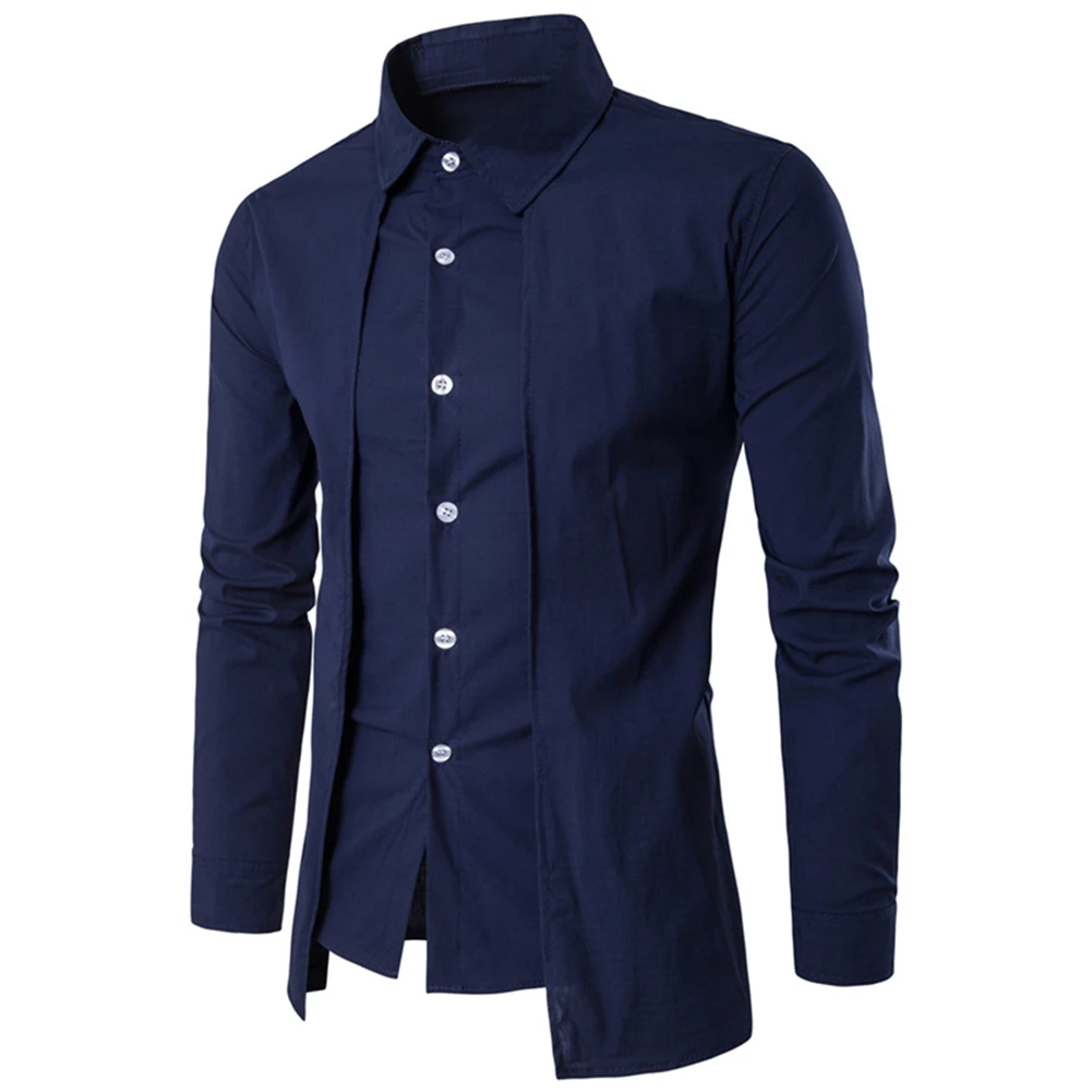 New Men's Casual Double Placket Shirts Single Breasted Lapel Collar Long Sleeve Dress Shirt Blouse Tops Man Clothes
New Men's Casual Double Placket Shirts Single Breasted Lapel Collar Long Sleeve Dress Shirt Blouse Tops Man Clothes