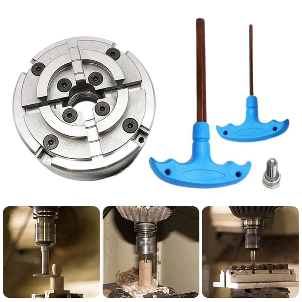 4In 4‑Jaw Self‑Centering Lathe Chuck With M33 Thread 2.5mm Wrench 96mm Chuck OD Quality Tool Accessories
4In 4‑Jaw Self‑Centering Lathe Chuck With M33 Thread 2.5mm Wrench 96mm Chuck OD Quality Tool Accessories