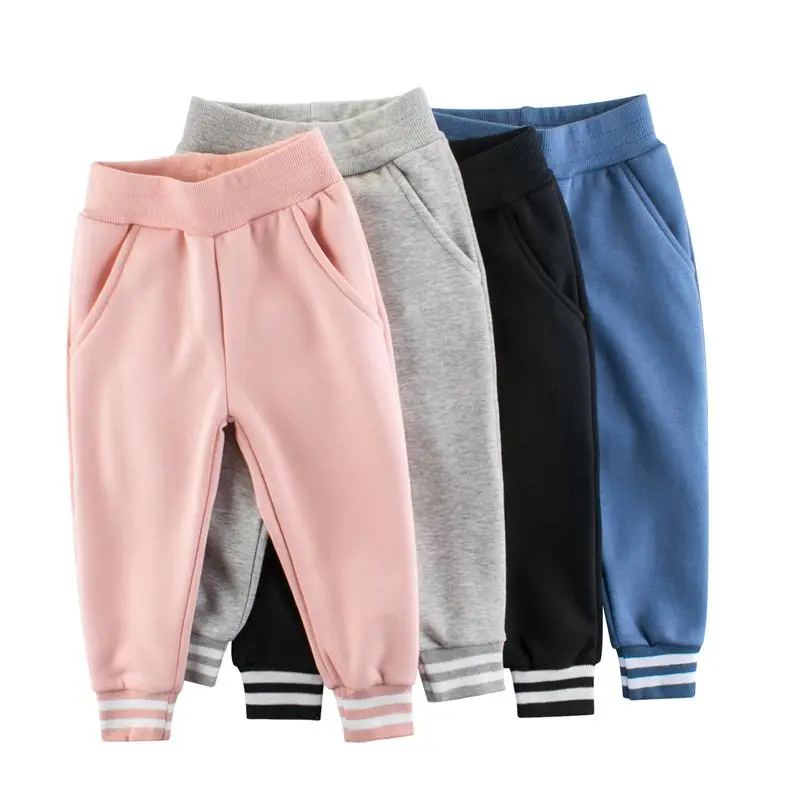 

Leggings Children Clothes Autumn New Baby Boys Girls Solid Elastic Waist Cotton Long Pants Outwear Sports Trousers for Kids 2-7Y