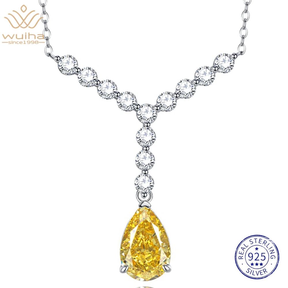 WUIHA 18K White Gold Pear Y 8*12MM Sapphire Gemstones Necklaces Anniversary Gift 925 Sterling Silver Fine Jewelry Drop Shipping
WUIHA 18K White Gold Pear Y 8*12MM Sapphire Gemstones Necklaces Anniversary Gift 925 Sterling Silver Fine Jewelry Drop Shipping