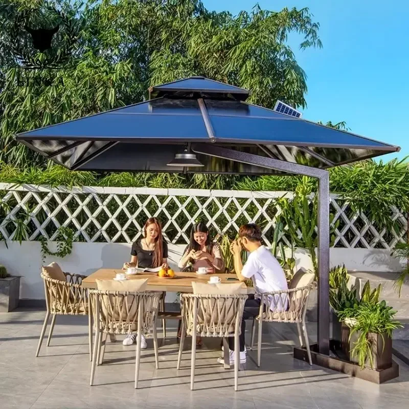 

3x3m Gazebo, Courtyard, Villa, Garden, Sun Canopy, Roof Terrace, Parasol, Simple Relaxation, Outdoor Wrought Iron Pavilion