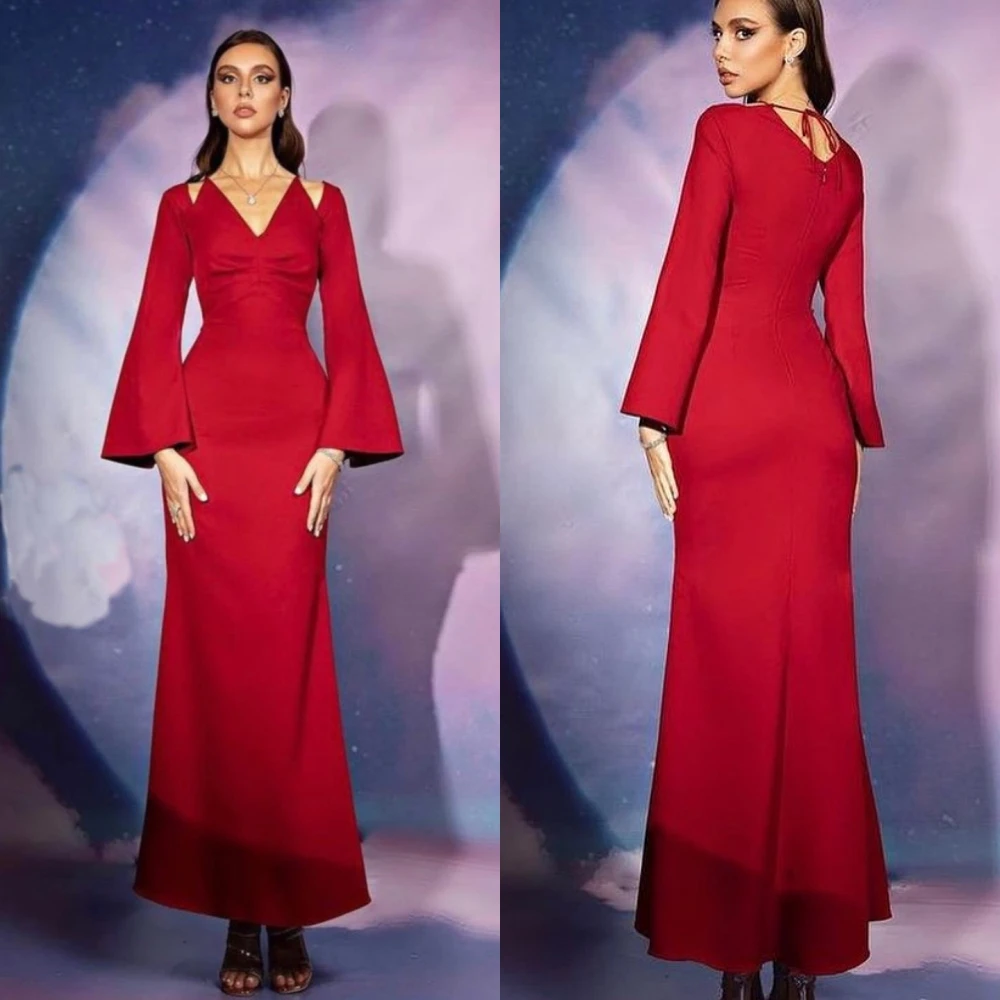 Simple Exquisite V-neck A-line Anke Length Evening Dresses Formal Ocassion Gown Vertically Satin vestido de festa mulher luxo
Simple Exquisite V-neck A-line Anke Length Evening Dresses Formal Ocassion Gown Vertically Satin vestido de festa mulher luxo