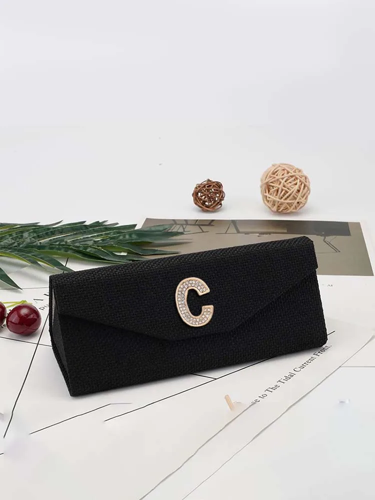 

Customized Protective PU Eyewear Case Compact Suitable for All Glasses Personalized Customer Name Artistic Letter Decor