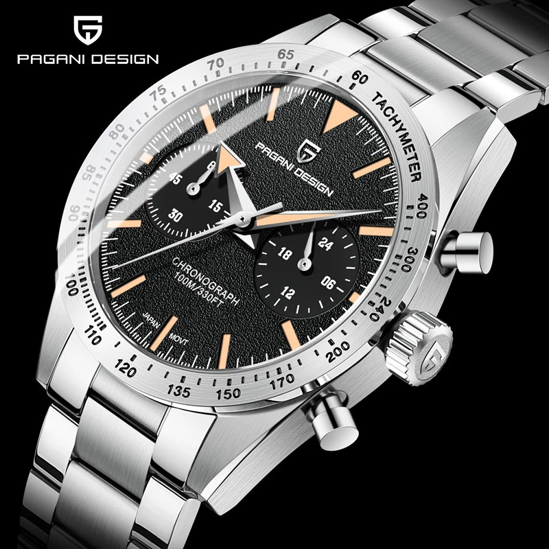 

2023 New PAGANI DESIGN Sport Chronograph Luxury Quartz Watch Men Speed Waterproof VK64 Movt AR Sapphire Glass Wristwatch 1766