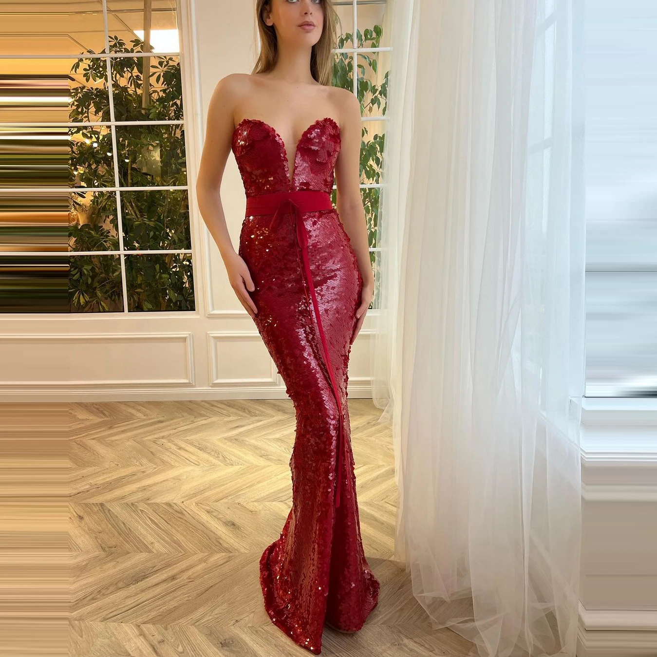 New Arrival Burgundy Sequin Evening Dresses Strapless With Bow Waist Long Sexy Prom Dress For Women Formal Event Gowns
New Arrival Burgundy Sequin Evening Dresses Strapless With Bow Waist Long Sexy Prom Dress For Women Formal Event Gowns