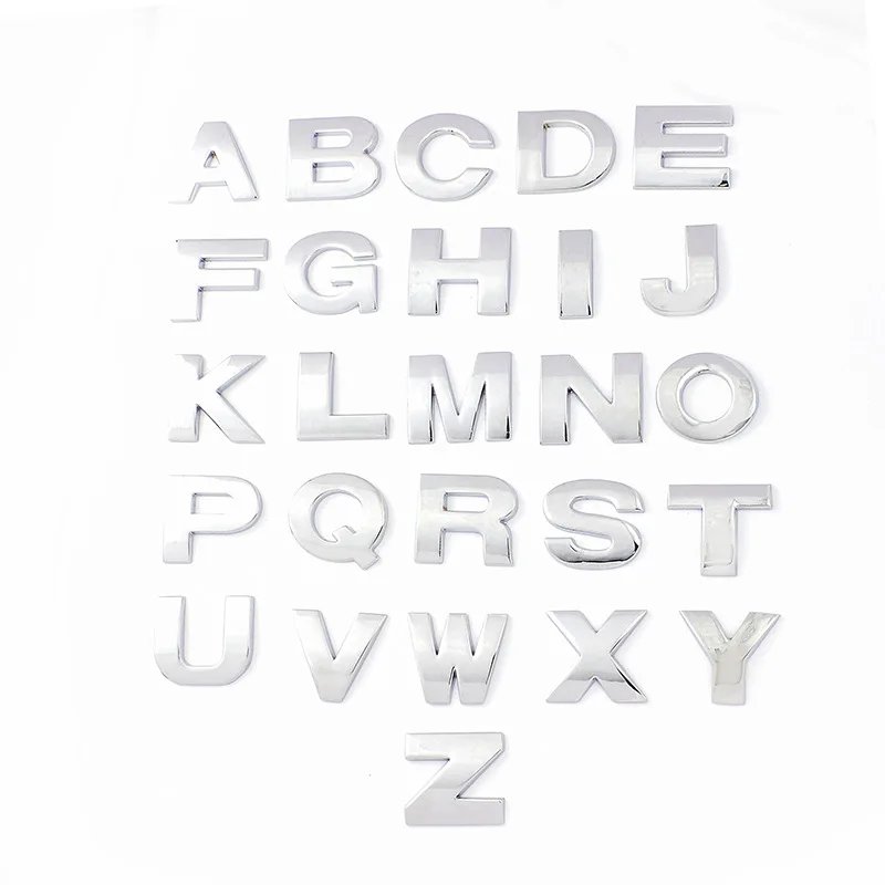 3D Metal Alphabet Silver Badge Chrome Silver Letters Numbers Logo Car Stickers Car Styling Trunk Logo Letters Emblem
3D Metal Alphabet Silver Badge Chrome Silver Letters Numbers Logo Car Stickers Car Styling Trunk Logo Letters Emblem