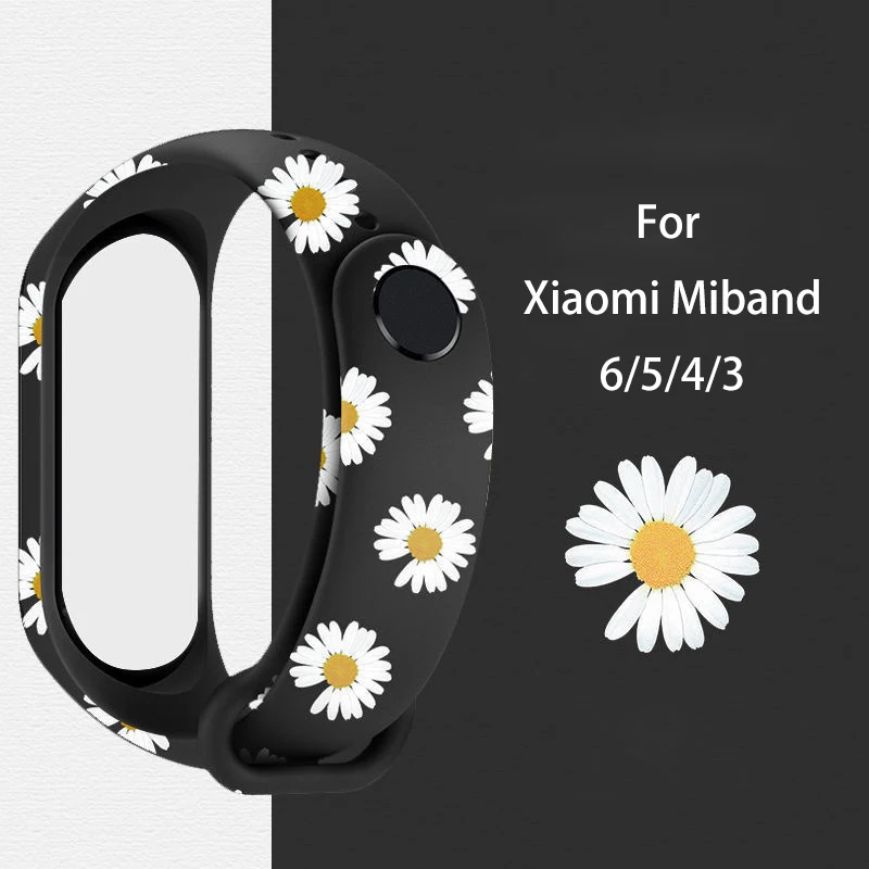 Ремешок с принтом для браслета Xiaomi Mi Band 6, спортивный силиконовый браслет Xiaomi Miband 3 4 5, ремешок-браслет correa Mi band 5 6 4
Ремешок с принтом для браслета Xiaomi Mi Band 6, спортивный силиконовый браслет Xiaomi Miband 3 4 5, ремешок-браслет correa Mi band 5 6 4