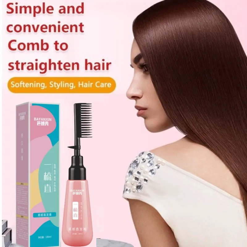 Hair Straightening Cream and Comb Set Nourishing No Hurting Repair Damaged Hair Keratin Smooth Care Improving Frizziness Ionperm 
Hair Straightening Cream and Comb Set Nourishing No Hurting Repair Damaged Hair Keratin Smooth Care Improving Frizziness Ionperm