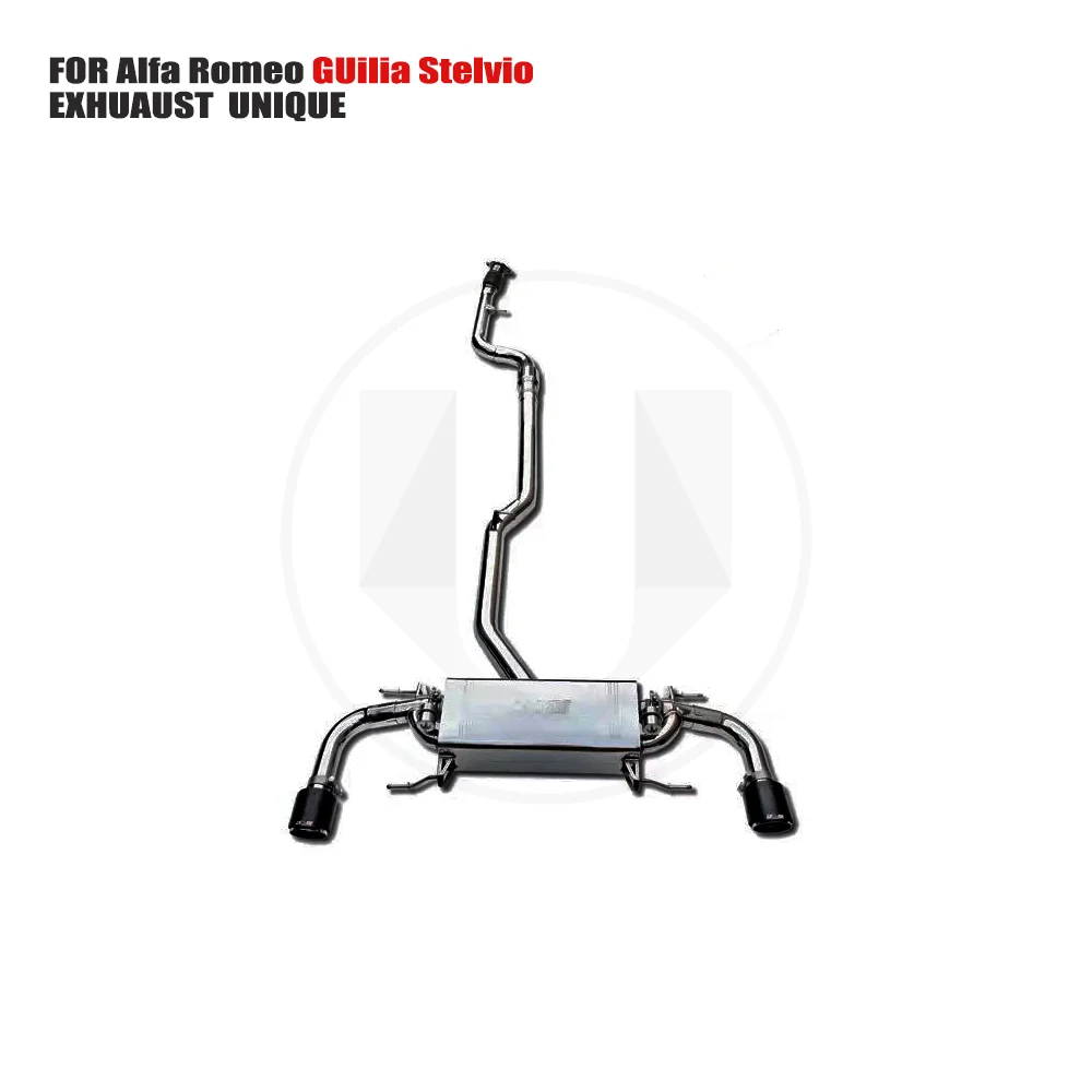 

UNIQUE Stainless Steel Exhaust System Performance Catback for Alfa Romeo Giulia Stelvio 2.0T Catless Downpipe With Heat Shield