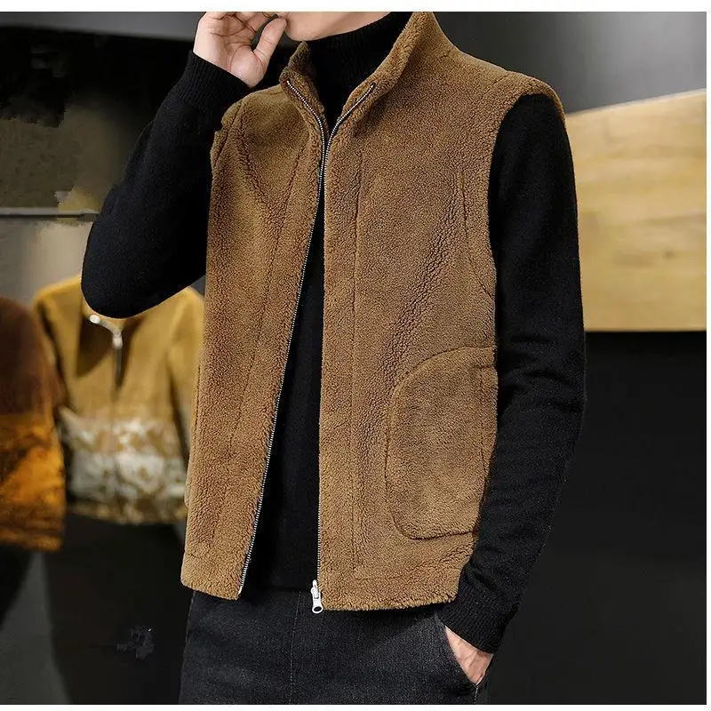 Winter New Lamb Wool Coat Warm Vest Men Fashion Casual Thicken Gilets Male Jacket Can Be Worn On Both Sides Sleeveless Waistcoat 1 Mallzona S859212b3d04b40e1a67630ae6959578f8 Winter New Lamb Wool Coat Warm Vest Men Fashion Casual Thicken Gilets Male Jacket Can Be Worn On Both Sides Sleeveless Waistcoat Mallzona