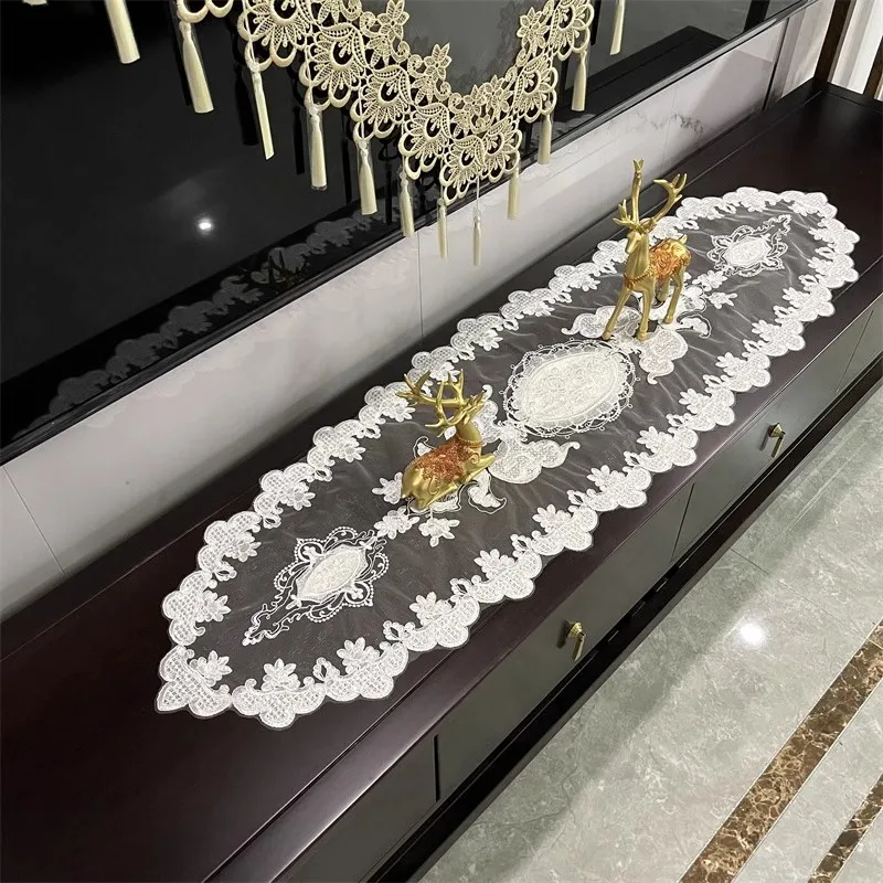 Popular lace flower embroidery Table flag Runner cloth cover tablecloth party Christmas Wedding Table decoration and accessories
Popular lace flower embroidery Table flag Runner cloth cover tablecloth party Christmas Wedding Table decoration and accessories