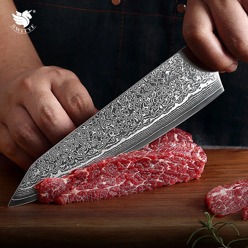SWITYF 8‘’ Chef Knife Vegetable Meat Cutting Sharp Japan 68 Layers Damascus Steel Cooking Tools Kitchen Cleaver Knives for Men
SWITYF 8‘’ Chef Knife Vegetable Meat Cutting Sharp Japan 68 Layers Damascus Steel Cooking Tools Kitchen Cleaver Knives for Men